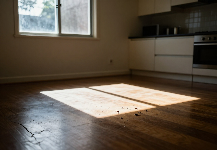 Ant trail in a Waterfall kitchen before treatment